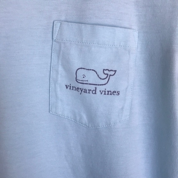 Vineyard Vines Long Sleeve Whale Graphic Pocket T-Shirt Blue XL - Picture 4 of 9